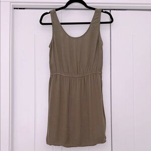 Olive Green Sleeveless Sun Dress